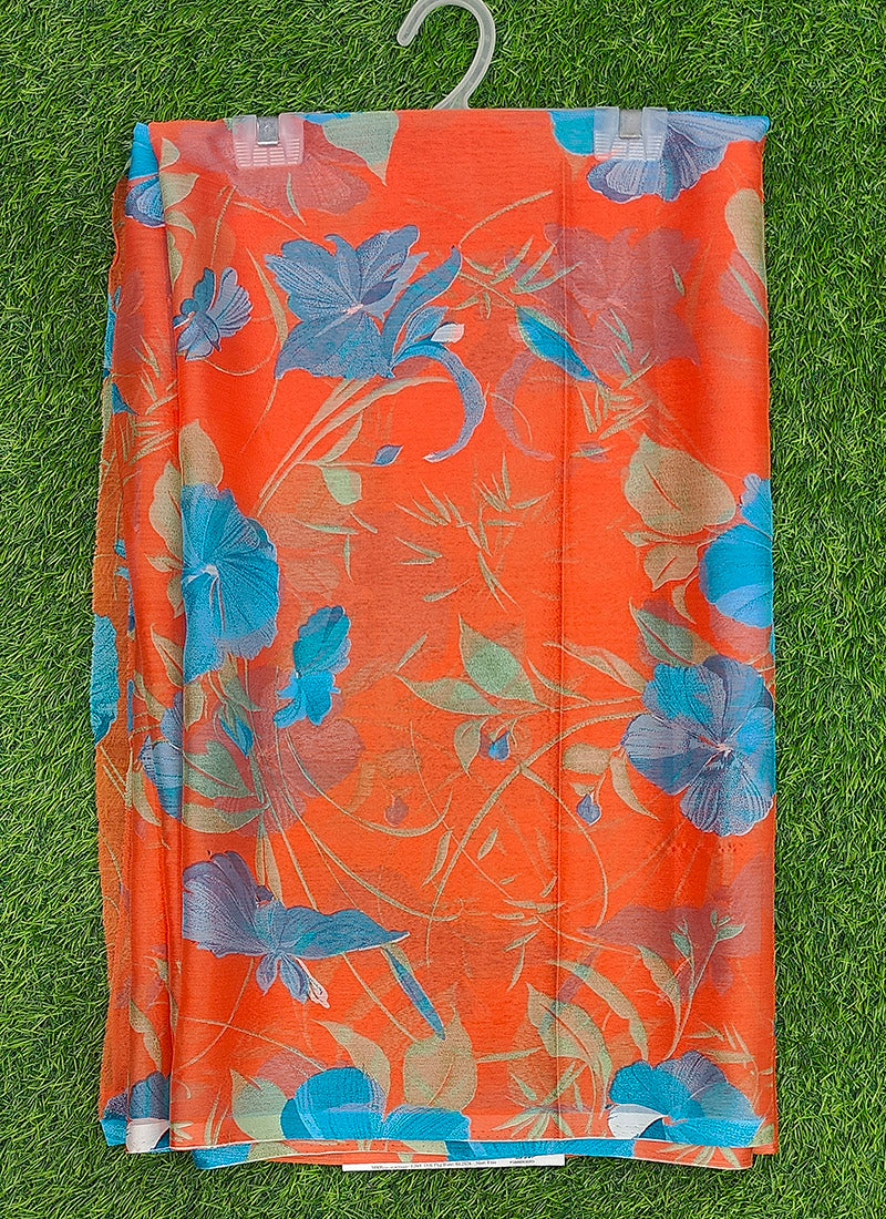 Latest Beautiful Garden Vareli Nara Chiffon Saree without Blouse