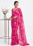 Latest Beautiful Garden Vareli Nara Chiffon Saree without Blouse
