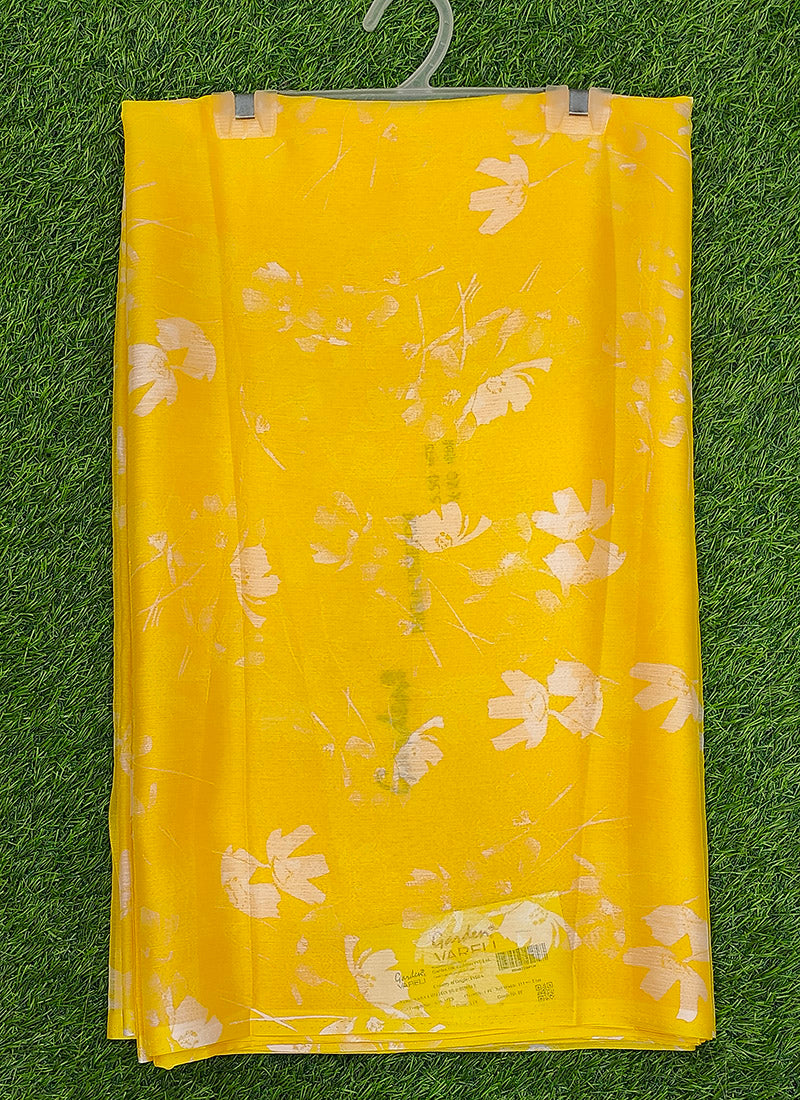 Latest Beautiful Garden Vareli Nara Chiffon Saree without Blouse