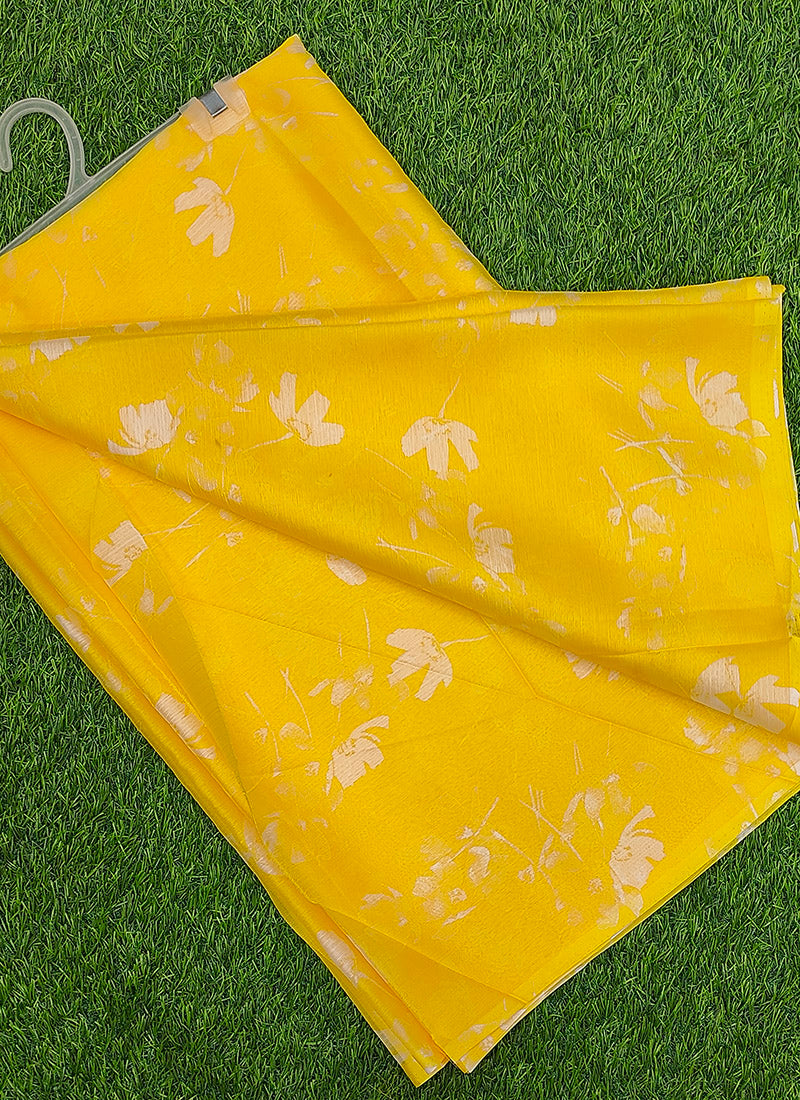 Latest Beautiful Garden Vareli Nara Chiffon Saree without Blouse