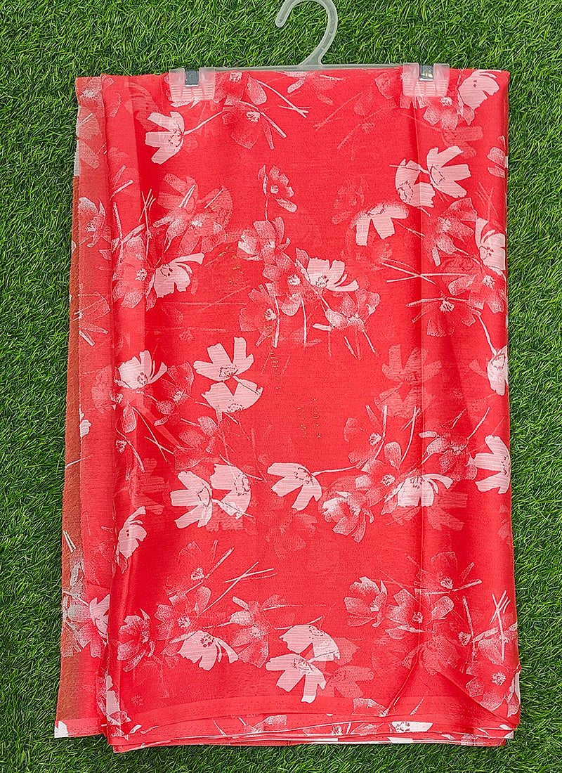 Latest Beautiful Garden Vareli Nara Chiffon Saree without Blouse