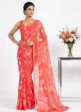 Latest Beautiful Garden Vareli Nara Chiffon Saree without Blouse