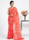 Latest Beautiful Garden Vareli Nara Chiffon Saree without Blouse