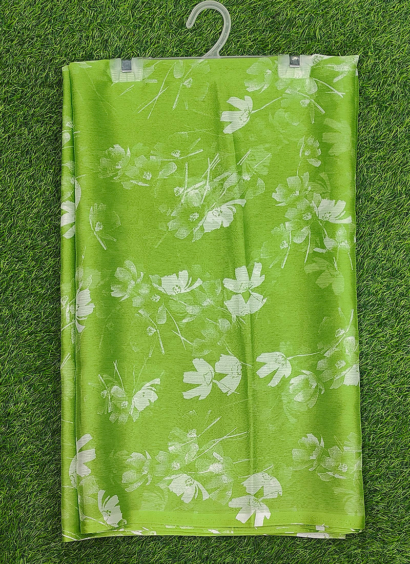 Latest Beautiful Garden Vareli Nara Chiffon Saree without Blouse