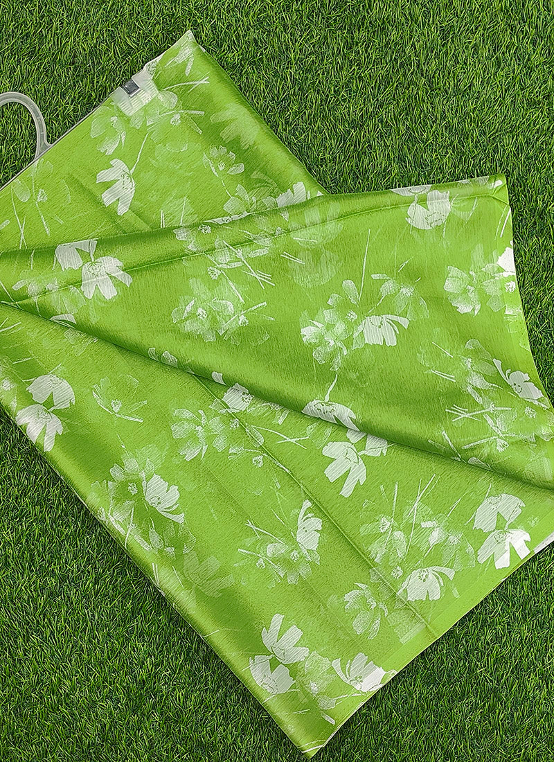 Latest Beautiful Garden Vareli Nara Chiffon Saree without Blouse