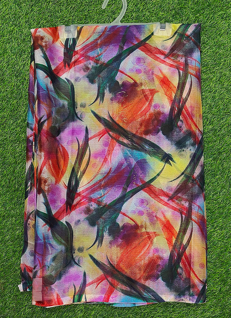 Latest Beautiful Garden Vareli Nara Chiffon Saree without Blouse