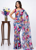 Latest Beautiful Garden Vareli Nara Chiffon Saree without Blouse