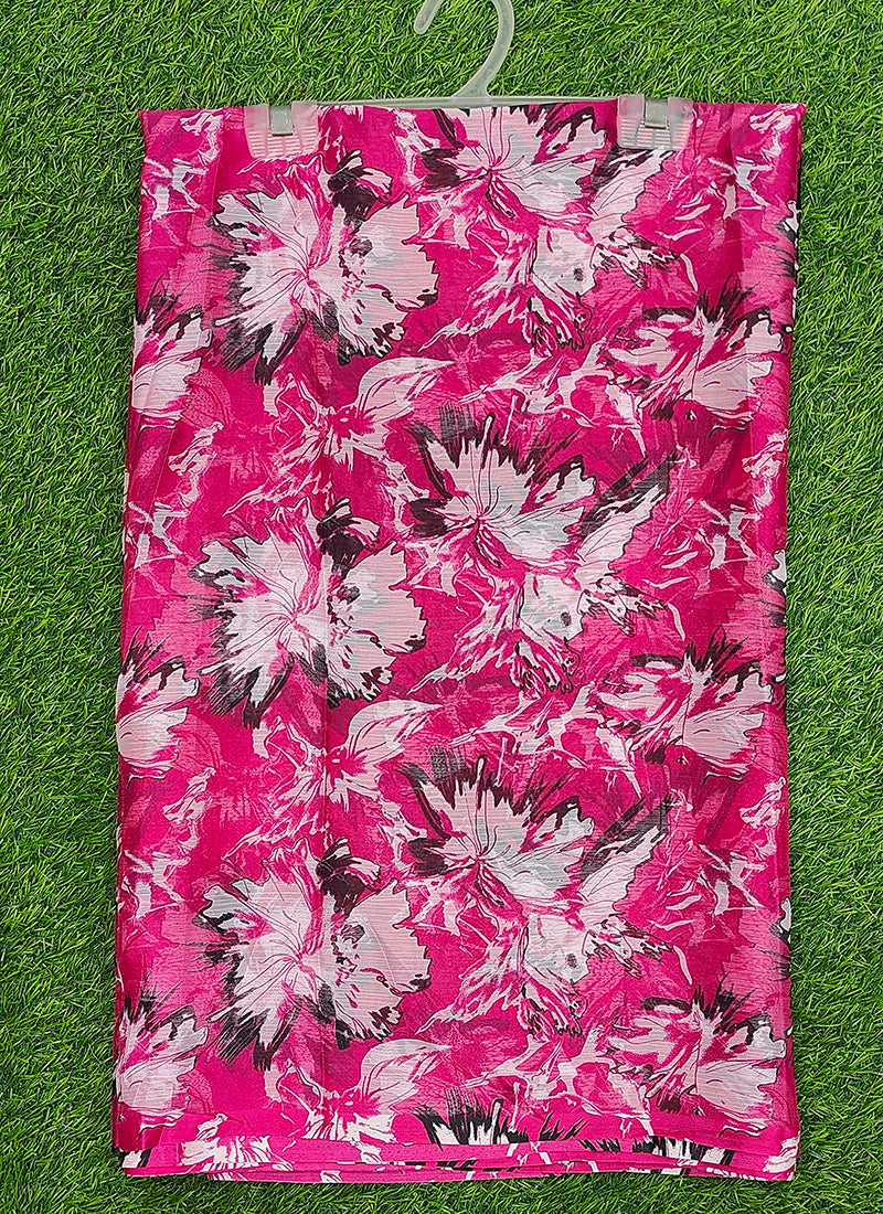 Latest Beautiful Garden Vareli Nara Chiffon Saree without Blouse