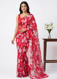 Latest Beautiful Garden Vareli Nara Chiffon Saree without Blouse
