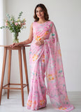 Latest Beautiful Garden Vareli Nara Chiffon Saree without Blouse