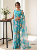 Latest Beautiful Garden Vareli Nara Chiffon Saree without Blouse