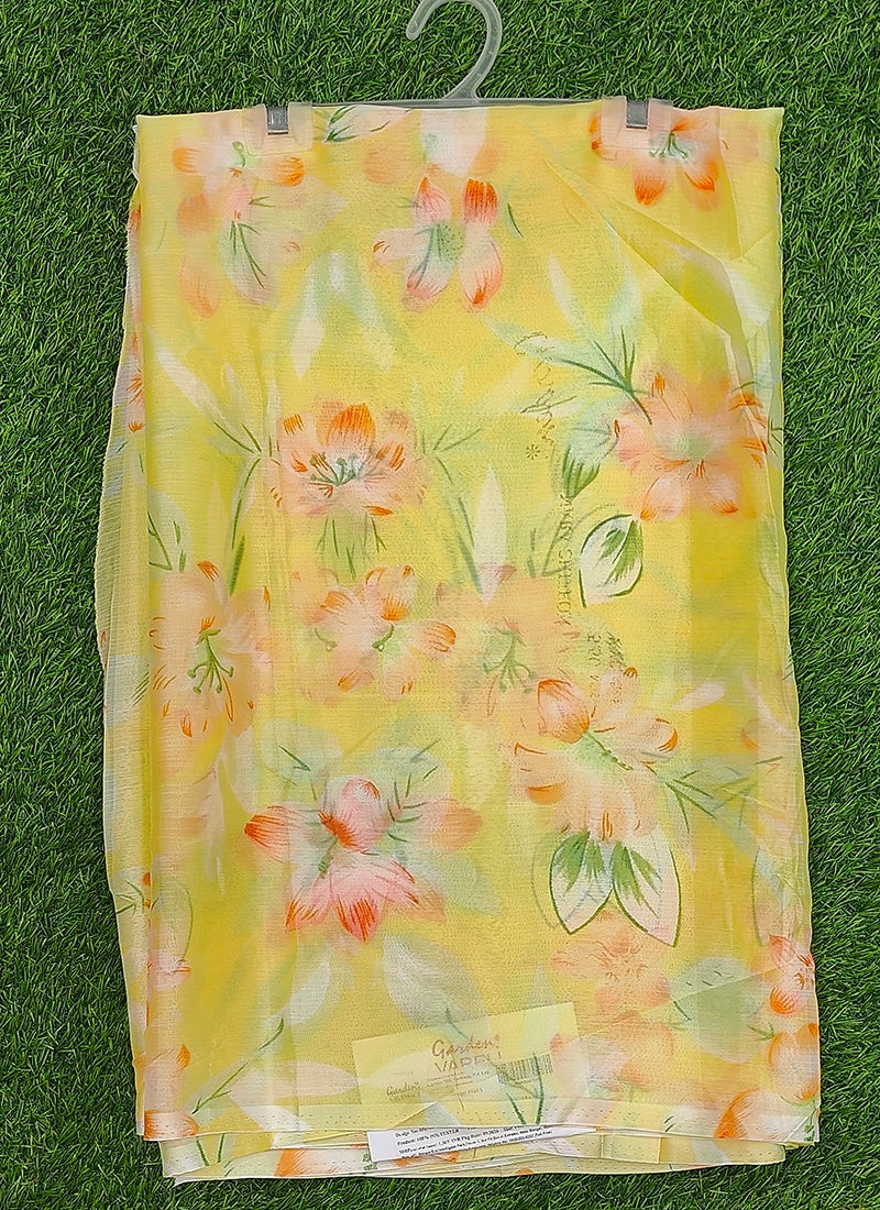 Latest Beautiful Garden Vareli Nara Chiffon Saree without Blouse
