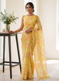 Latest Beautiful Garden Vareli Nara Chiffon Saree without Blouse