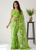 Latest Beautiful Garden Vareli Nara Chiffon Saree without Blouse