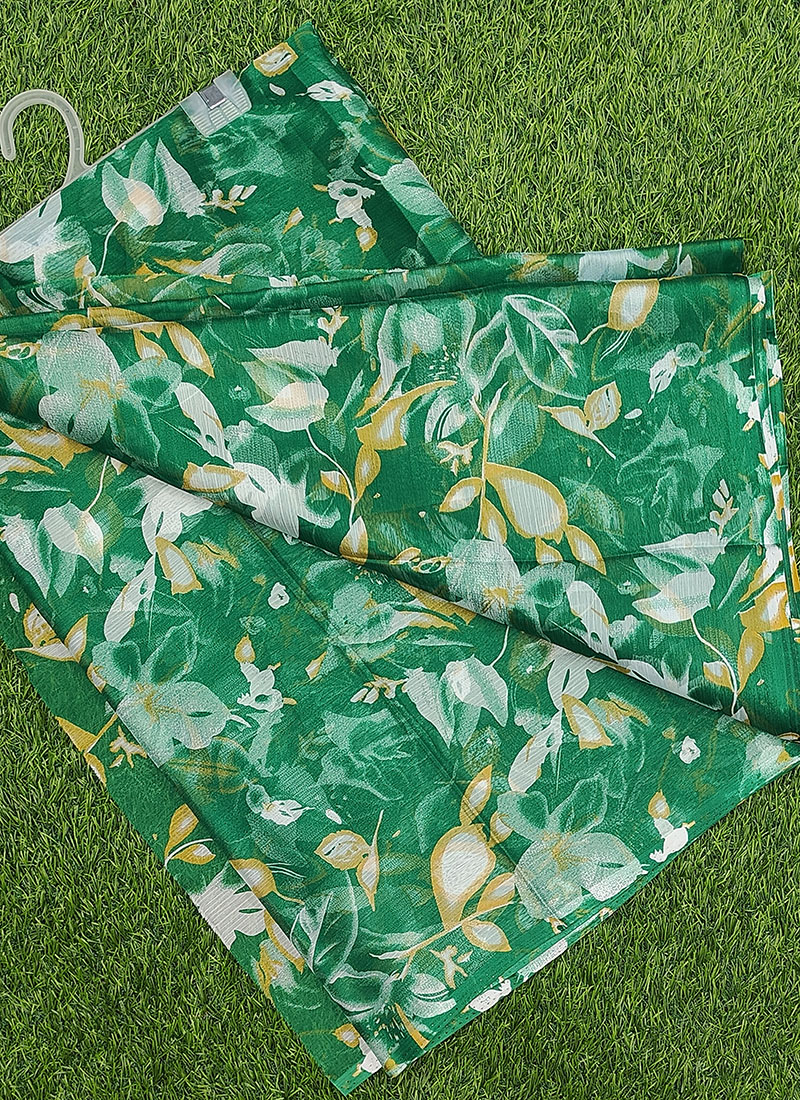 Latest Beautiful Garden Vareli Nara Chiffon Saree without Blouse