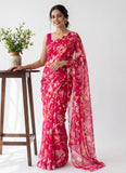 Latest Beautiful Garden Vareli Nara Chiffon Saree without Blouse