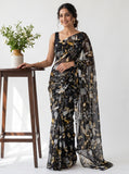 Latest Beautiful Garden Vareli Nara Chiffon Saree without Blouse