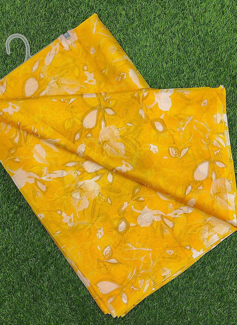 Latest Beautiful Garden Vareli Nara Chiffon Saree without Blouse