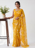 Latest Beautiful Garden Vareli Nara Chiffon Saree without Blouse