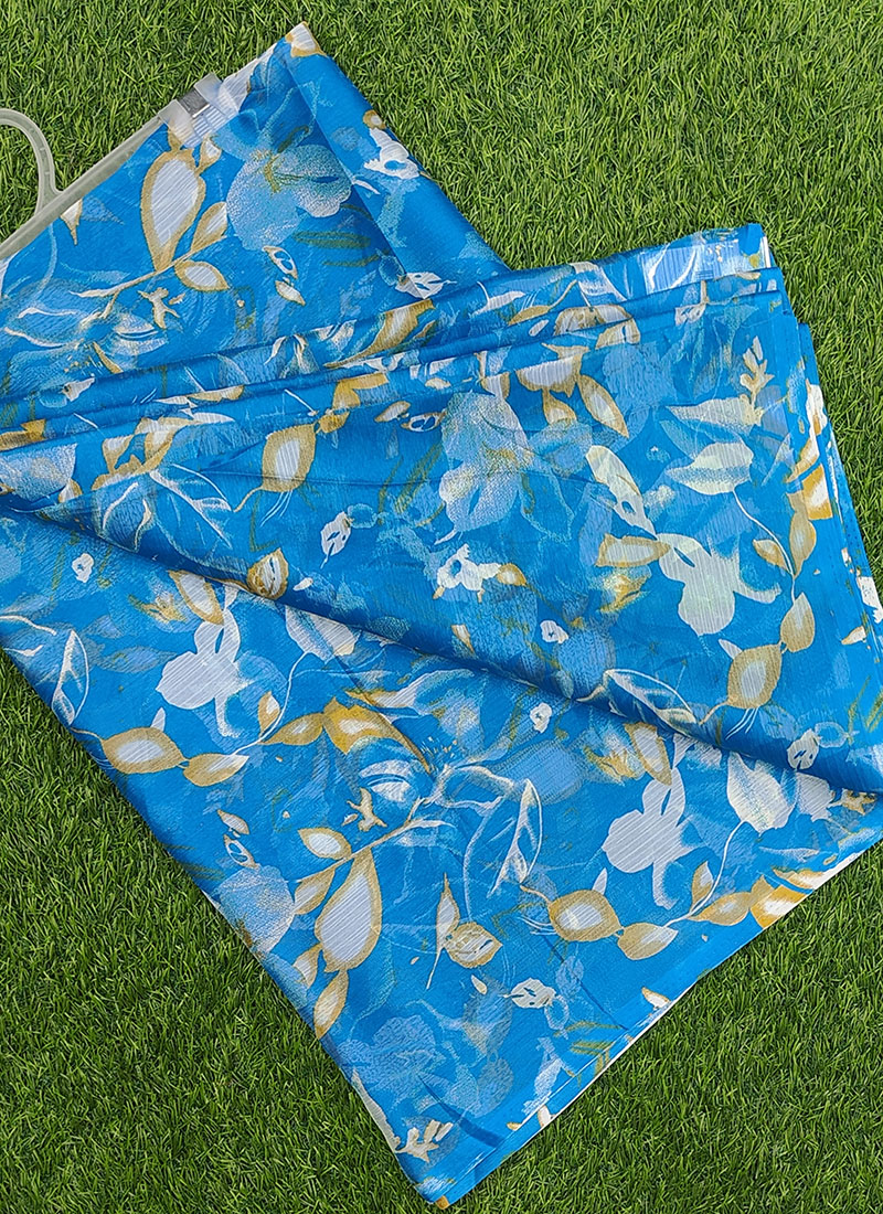 Latest Beautiful Garden Vareli Nara Chiffon Saree without Blouse