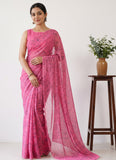 Latest Beautiful Garden Vareli Nara Chiffon Saree without Blouse