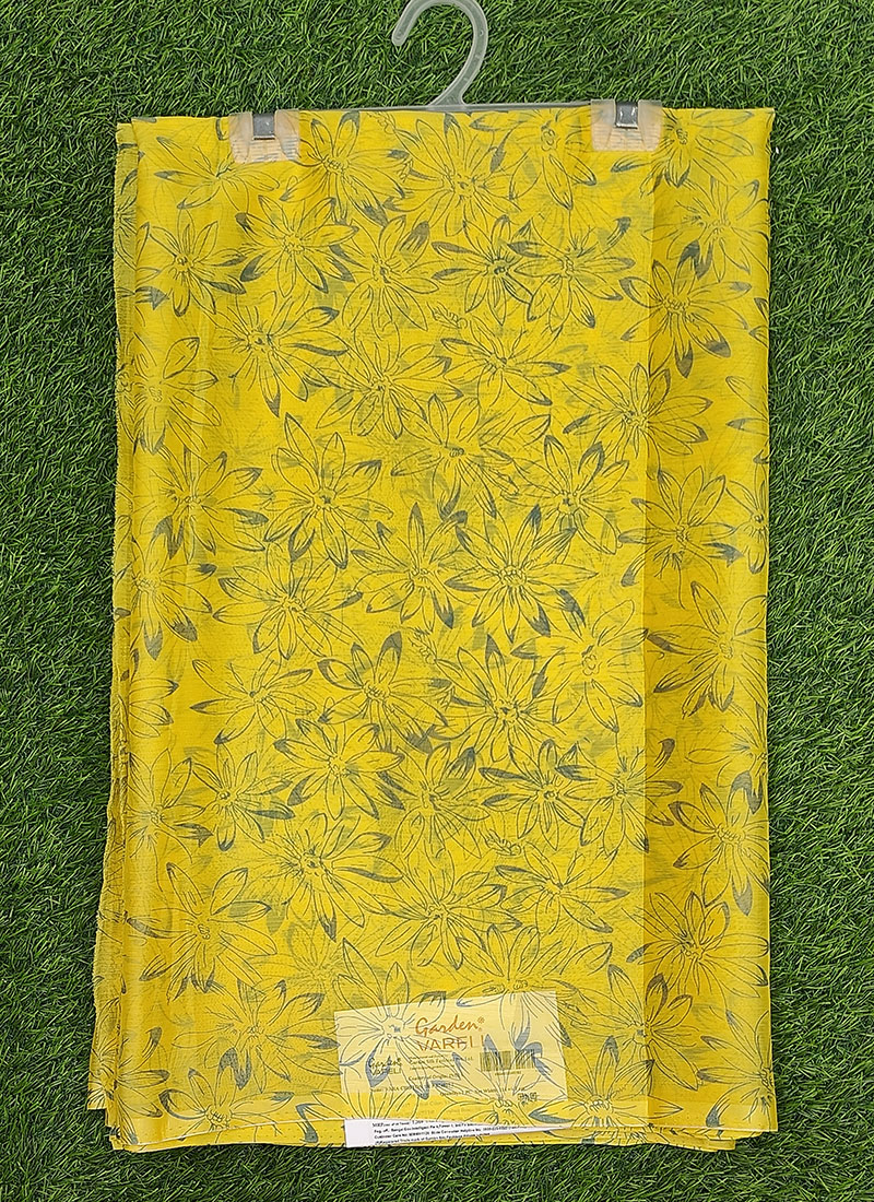 Latest Beautiful Garden Vareli Nara Chiffon Saree without Blouse