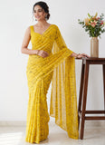 Latest Beautiful Garden Vareli Nara Chiffon Saree without Blouse