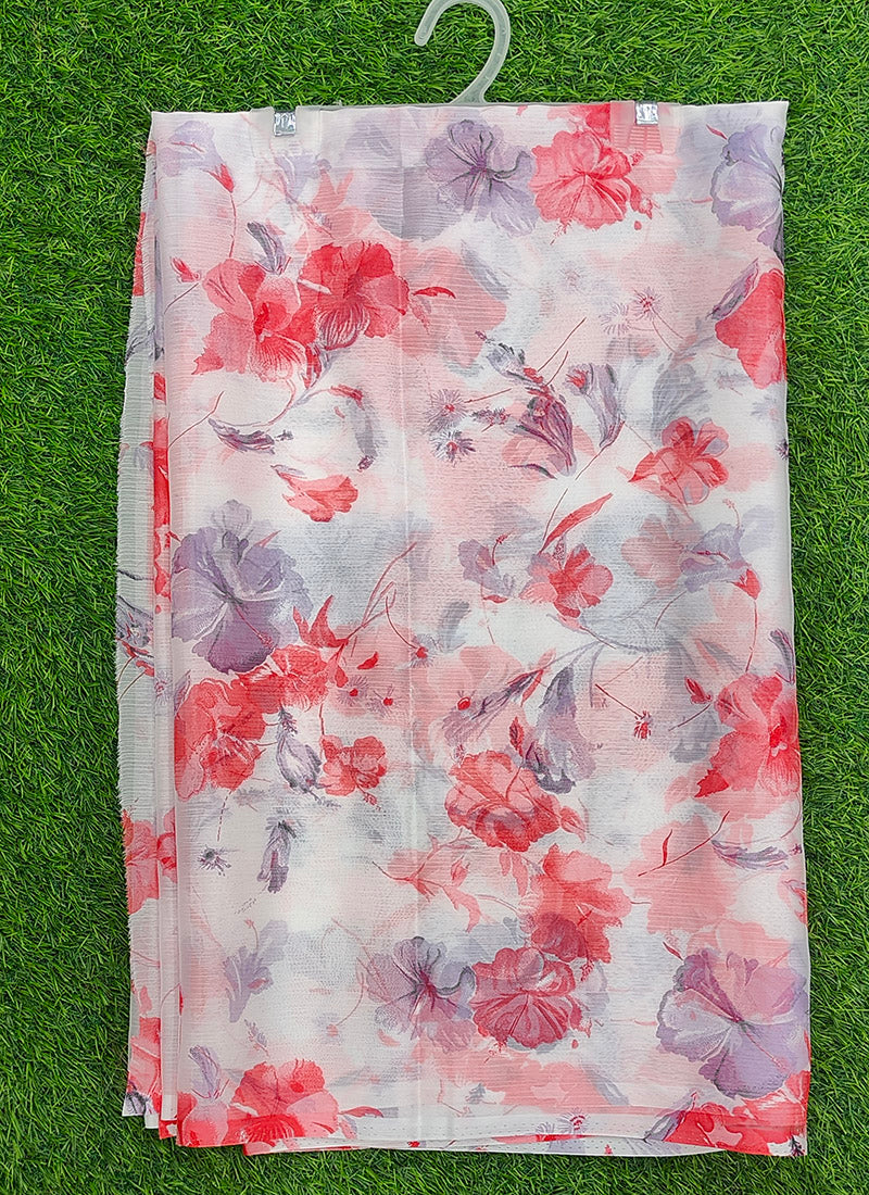 Latest Beautiful Garden Vareli Nara Chiffon Saree without Blouse