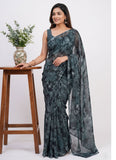 Latest Beautiful Garden Vareli Nara Chiffon Saree without Blouse