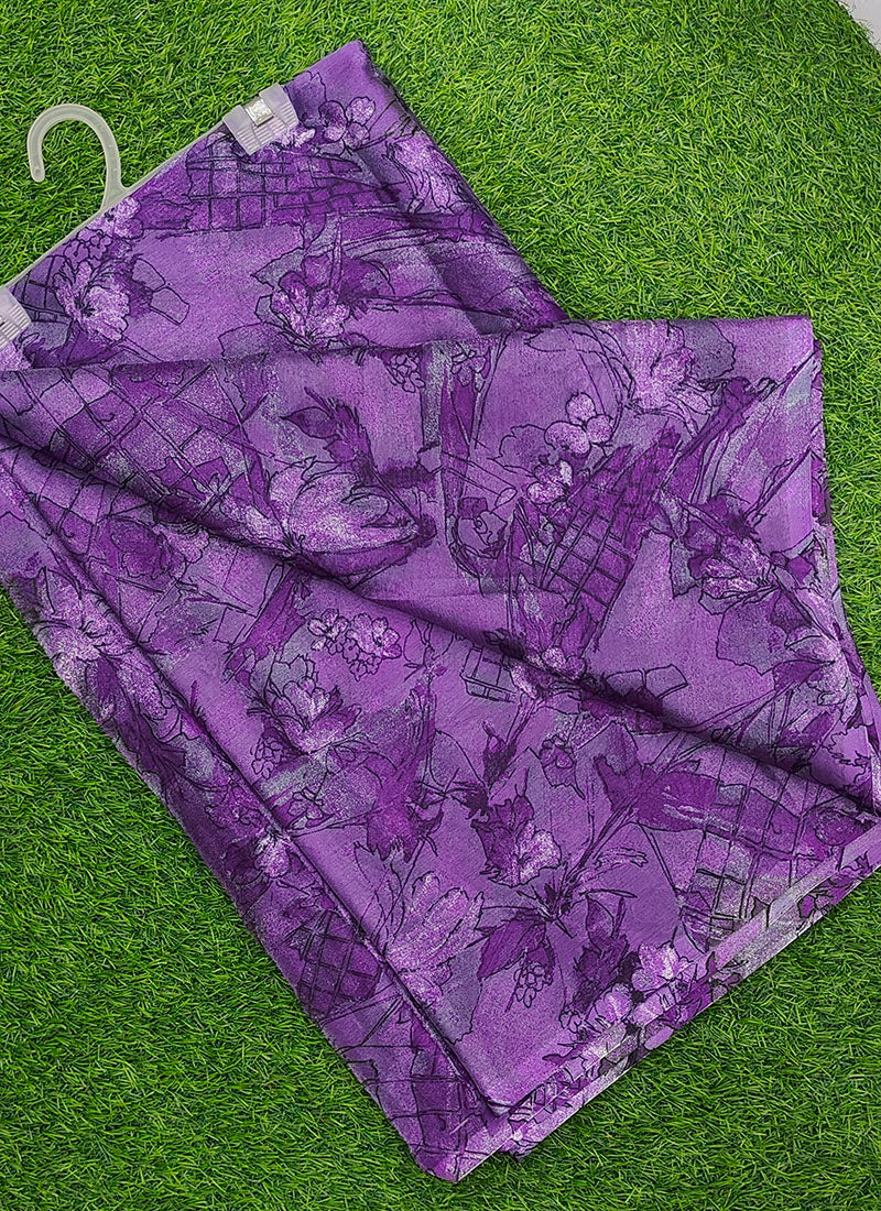 Latest Beautiful Garden Vareli Nara Chiffon Saree without Blouse