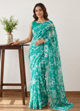 Latest Beautiful Garden Vareli Nara Chiffon Saree without Blouse