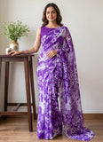 Latest Beautiful Garden Vareli Nara Chiffon Saree without Blouse
