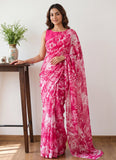 Latest Beautiful Garden Vareli Nara Chiffon Saree without Blouse