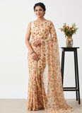 Latest Beautiful Garden Vareli Nara Chiffon Saree without Blouse
