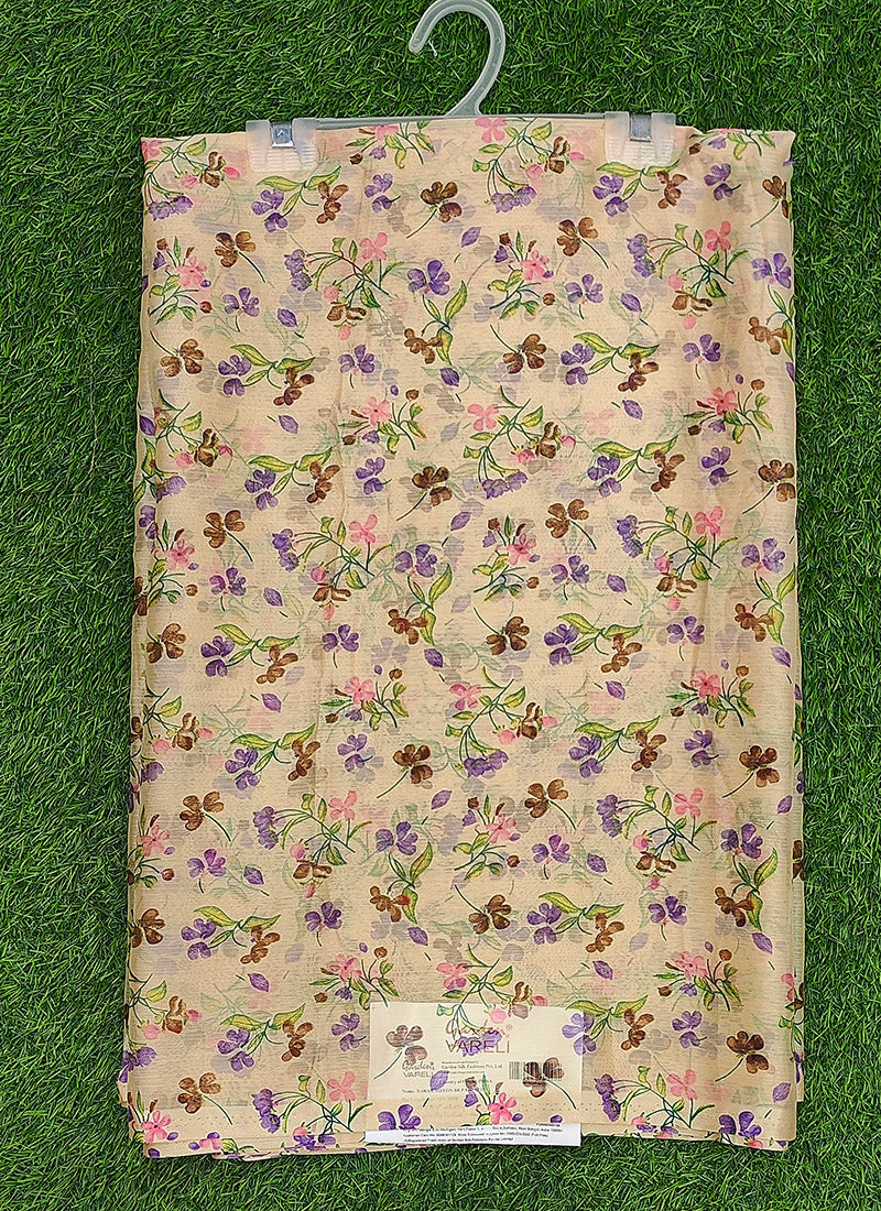 Latest Beautiful Garden Vareli Nara Chiffon Saree without Blouse