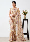 Latest Beautiful Garden Vareli Nara Chiffon Saree without Blouse