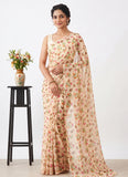 Latest Beautiful Garden Vareli Nara Chiffon Saree without Blouse