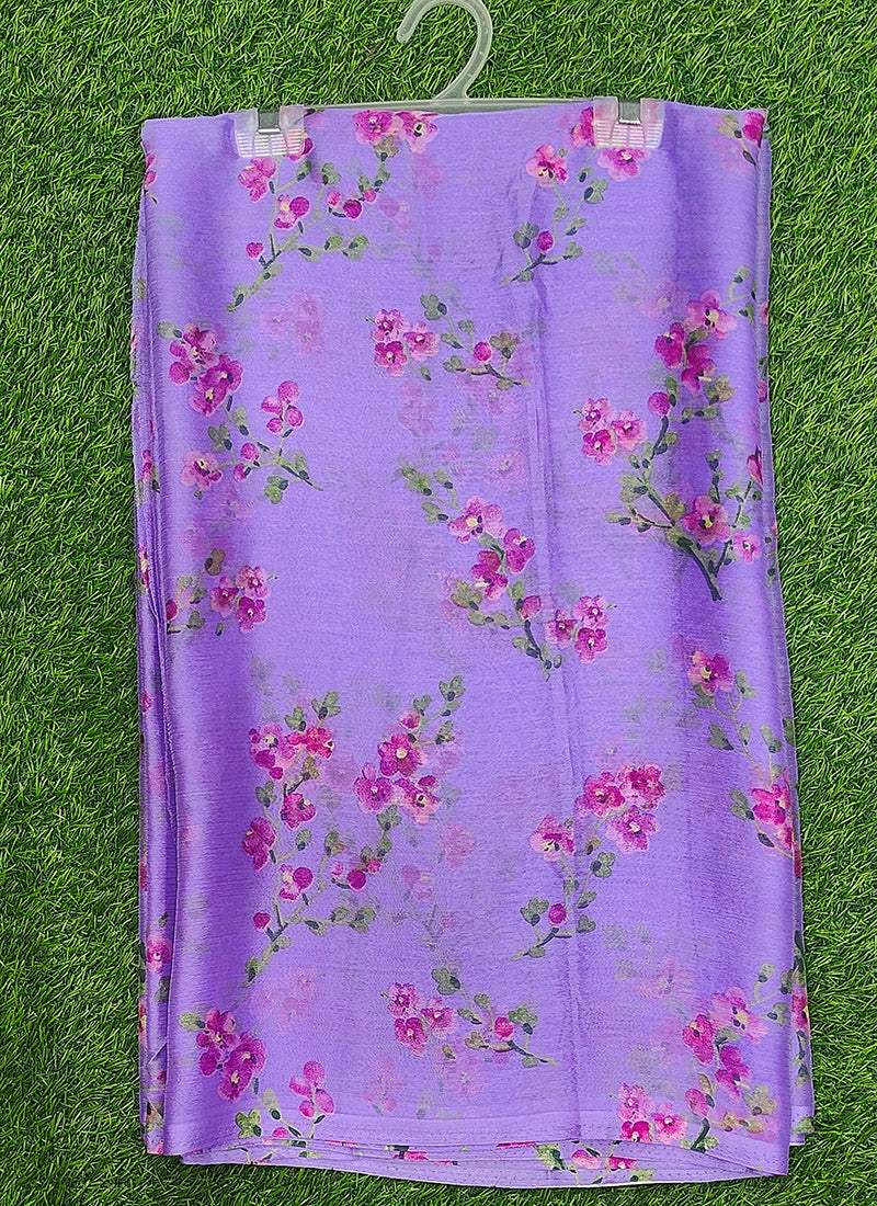 Latest Beautiful Garden Vareli Nara Chiffon Saree without Blouse