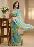 High Quality Garden Vareli Printed Summer Roganza Saree