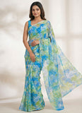 High Quality Garden Vareli Printed Summer Roganza Saree