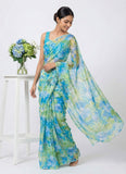 High Quality Garden Vareli Printed Summer Roganza Saree