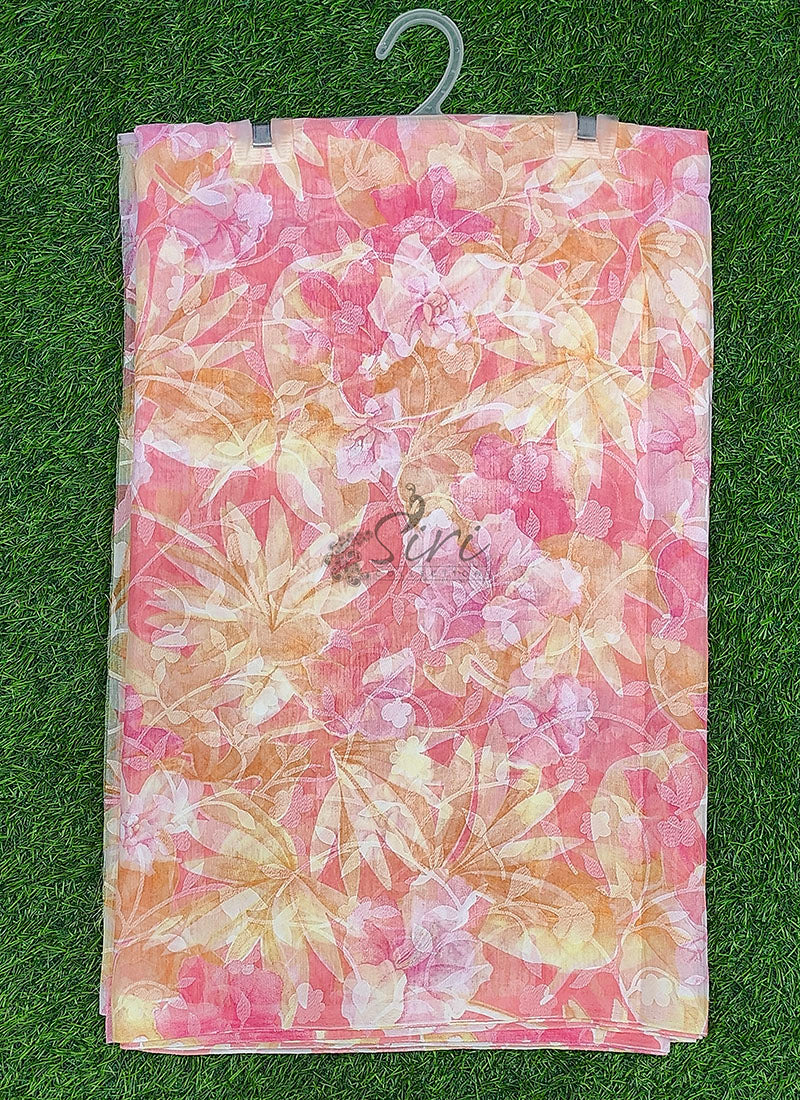 High Quality Garden Vareli Printed Summer Roganza Saree