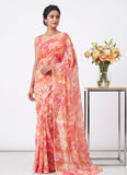 Beautiful Garden Vareli Printed Summer Roganza Saree