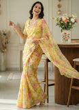 High Quality Garden Vareli Printed Summer Roganza Saree