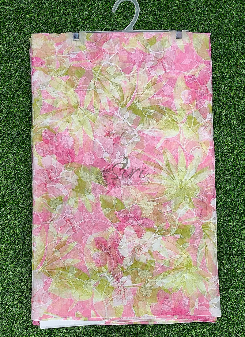 High Quality Garden Vareli Printed Summer Roganza Saree