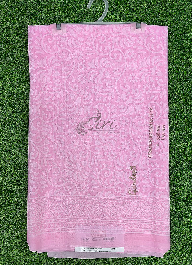 Latest Garden Vareli Printed Summer Roganza Saree