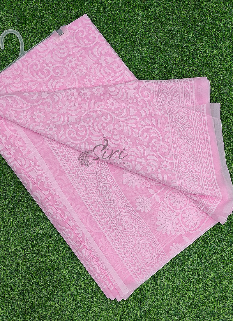 Latest Garden Vareli Printed Summer Roganza Saree