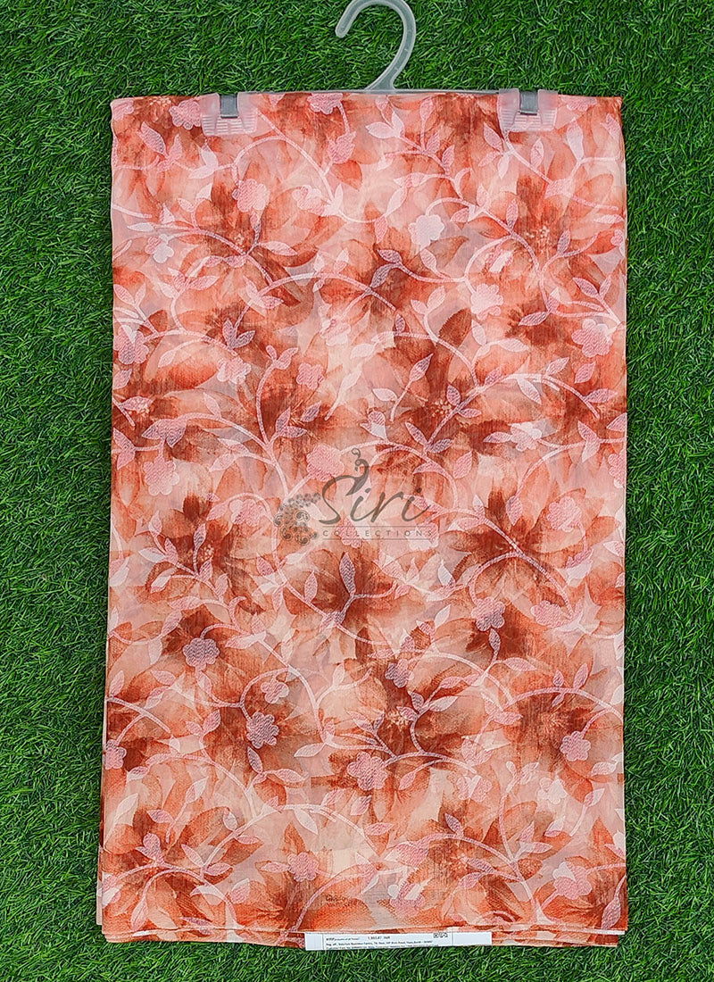 Garden Vareli Printed Summer Roganza Brasso Saree