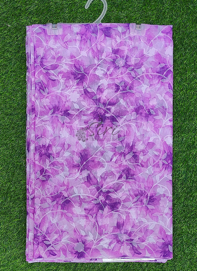 Garden Vareli Printed Summer Roganza Brasso Saree