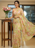 Garden Vareli Printed Summer Roganza Brasso Saree